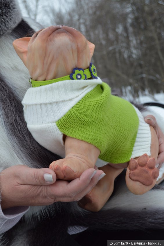 Прогулка бульдог Bellami, реборна. Мастерская Людмилы Скрылёвой