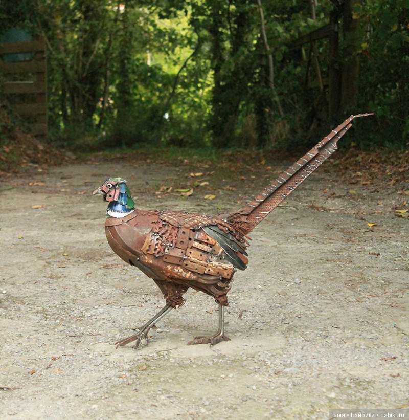 Скульптуры из металлолома, вдохновленные природой (фото 7)