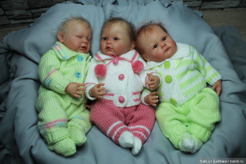 Тройняшки: Мara, Мira и Mina. Мини-реборн от Didy Jacobsen (фото 8)