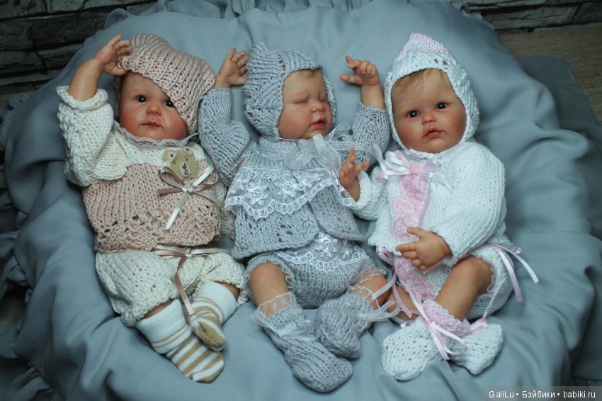 Тройняшки: Мara, Мira и Mina. Мини-реборн от Didy Jacobsen