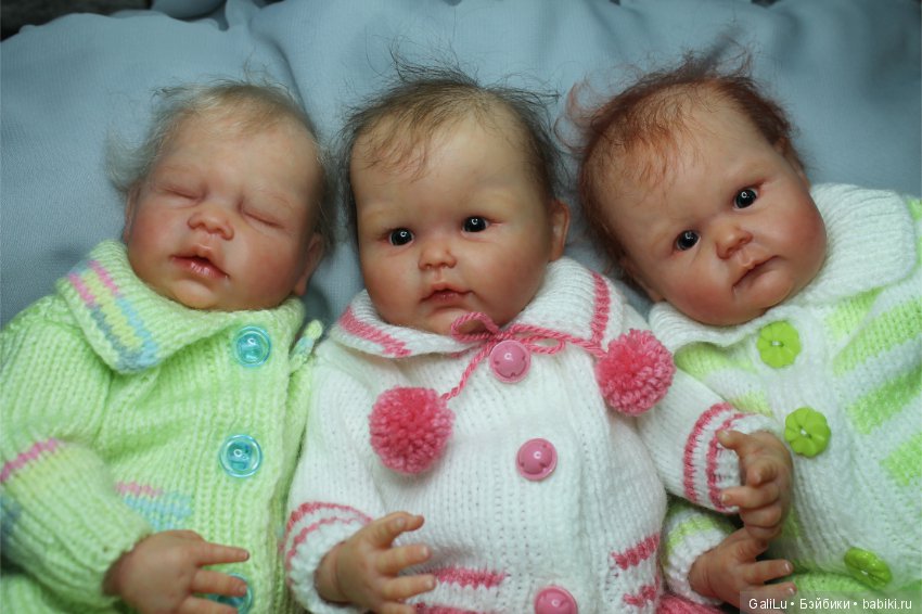 Тройняшки: Мara, Мira и Mina. Мини-реборн от Didy Jacobsen (фото 9)