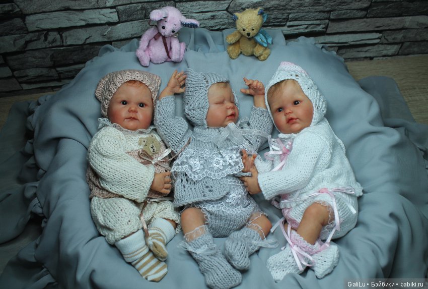 Тройняшки: Мara, Мira и Mina. Мини-реборн от Didy Jacobsen