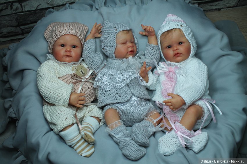 Тройняшки: Мara, Мira и Mina. Мини-реборн от Didy Jacobsen