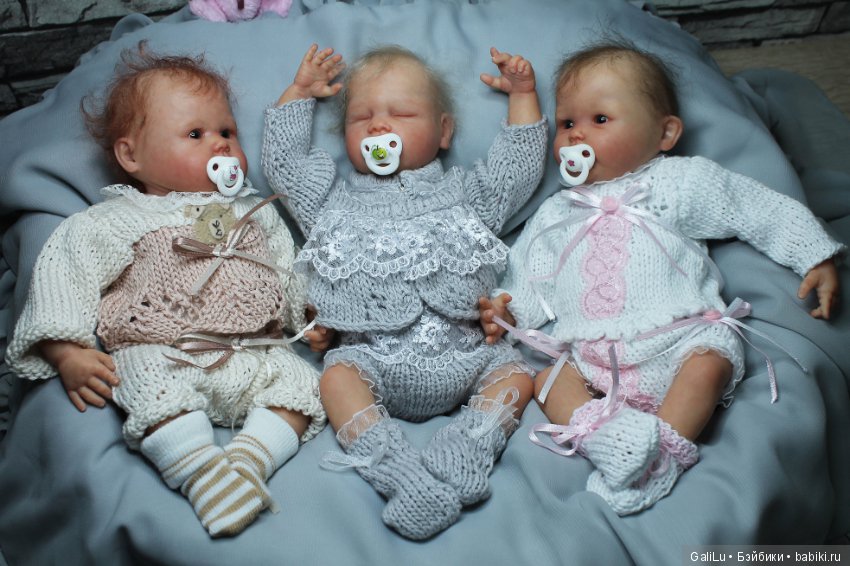 Тройняшки: Мara, Мira и Mina. Мини-реборн от Didy Jacobsen (фото 10)