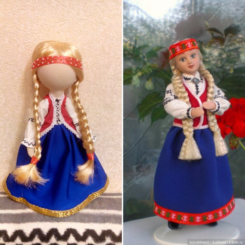 Портретные куколки из ткани