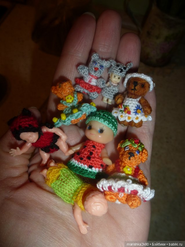 Кукольная миниатюра. Проба пера. Микровязание