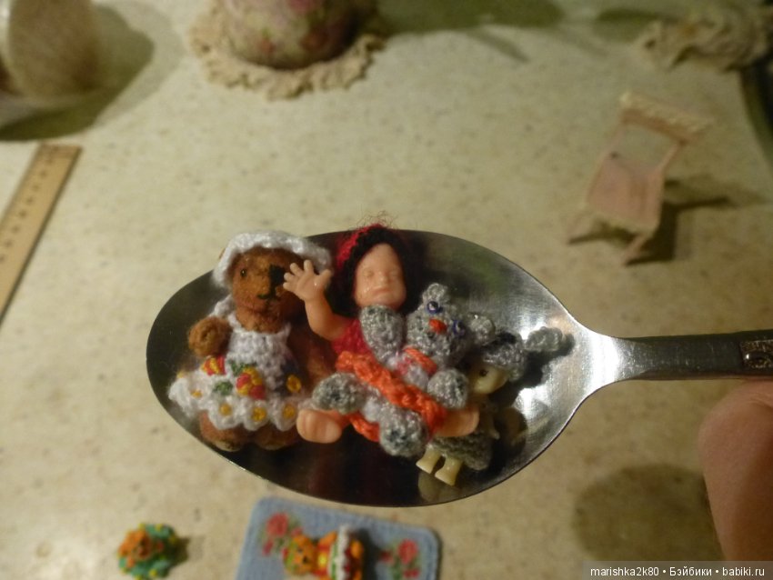 Кукольная миниатюра. Проба пера. Микровязание (фото 10)