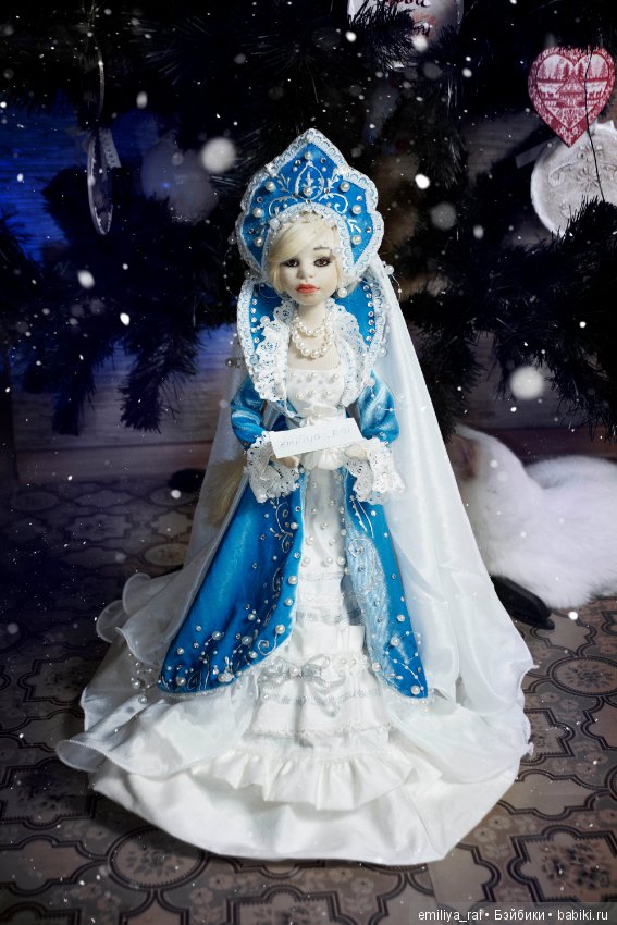 Текстильная кукла Снегурочка (фото 8)