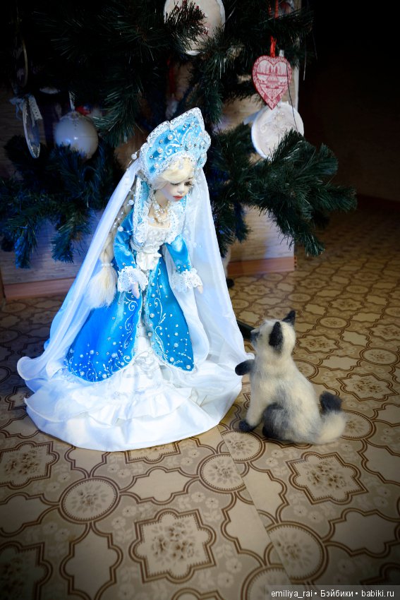 Текстильная кукла Снегурочка (фото 7)