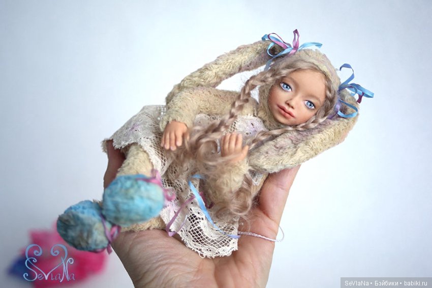 Моя авторская кукла тедди долл зайка. SeVlaNa