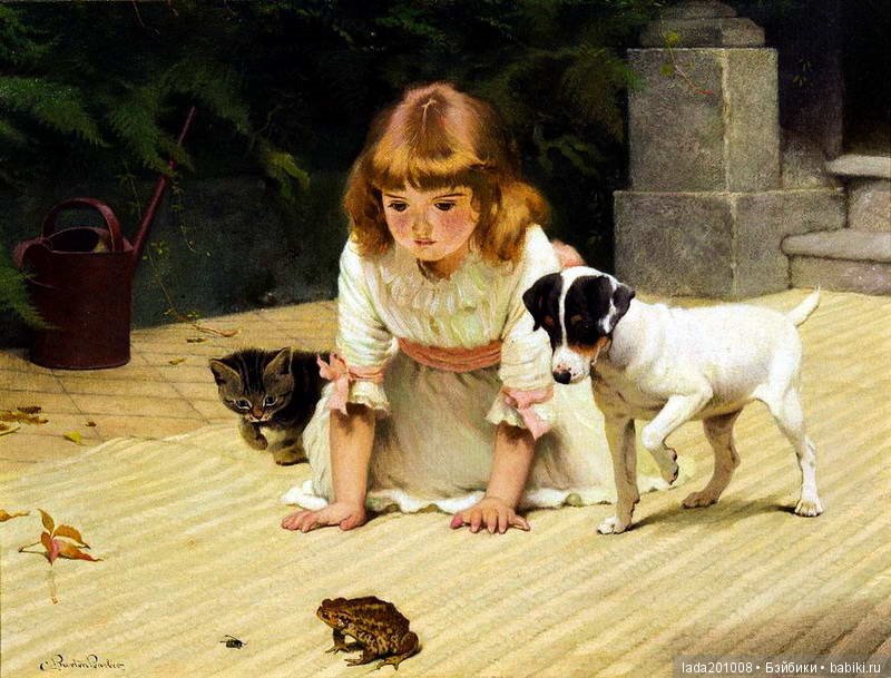 Анималист 19 века художник Charles Burton Barber. Один из лучших в свое время