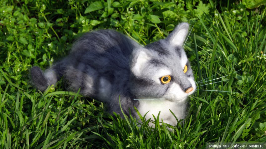 Котик Толик. Сухое валяние (фото 4)