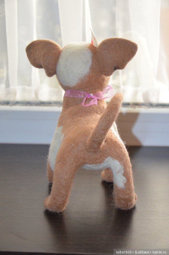 Игрушка из шерсти в технике сухого валяния. Чихуахуа (фото 9)