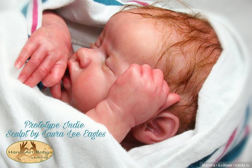 Малышка Indie, прототип от Bianca Frankeby. Молд скульптора Laura Lee Eagles (фото 5)