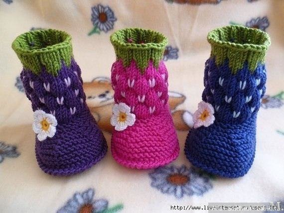 Пинетки-ягодки для кукол. Мастер класс