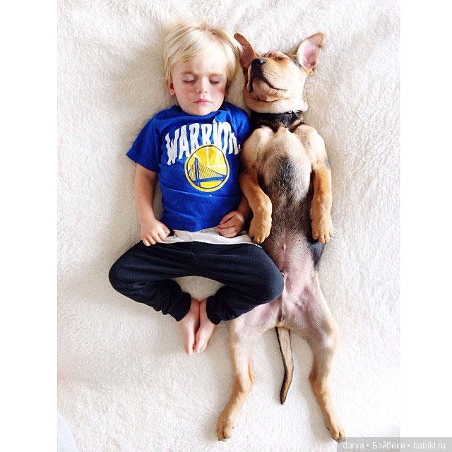 Малыш и щенок — Дети: красивые фото