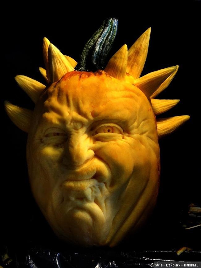 Самые жуткие лица, вырезанные художником на тыкве (фото 5)