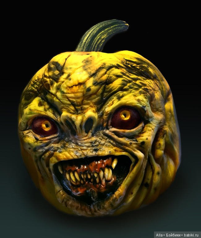 Самые жуткие лица, вырезанные художником на тыкве (фото 2)