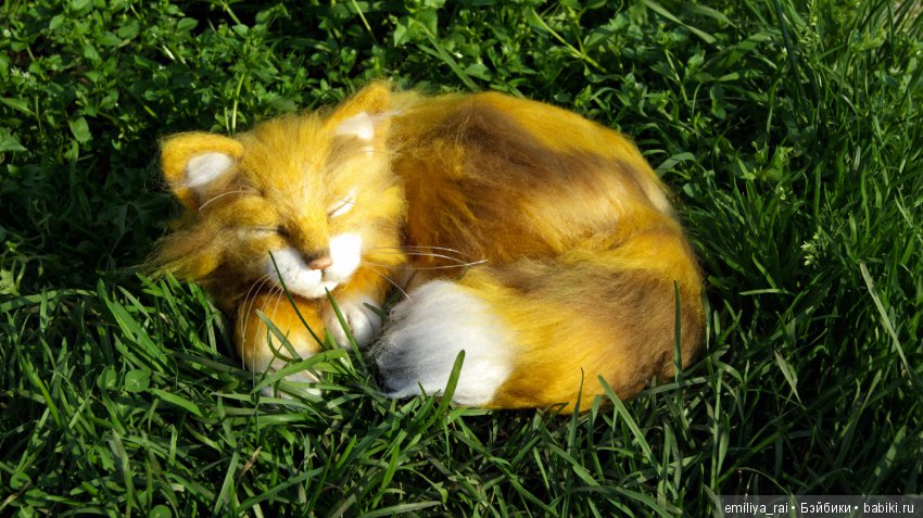 Кошечка Соня, игрушка ручной работы. Сухое валяние (фото 4)