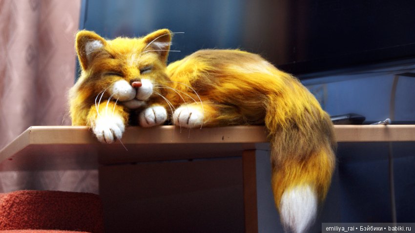 Кошечка Соня, игрушка ручной работы. Сухое валяние (фото 2)