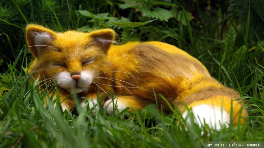 Кошечка Соня, игрушка ручной работы. Сухое валяние (фото 3)