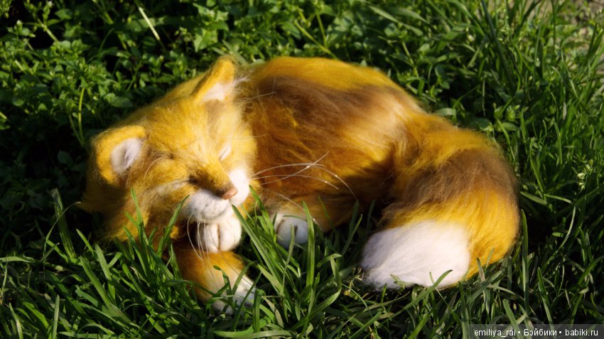 Кошечка Соня, игрушка ручной работы. Сухое валяние (фото 5)