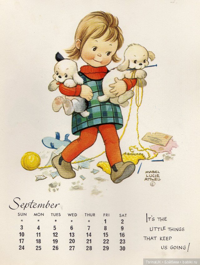 Цикличность времени: календарь от английской художницы Mabel Lucie Attwell (фото 9)