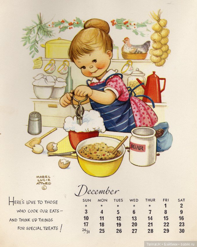 Цикличность времени: календарь от английской художницы Mabel Lucie Attwell (фото 5)