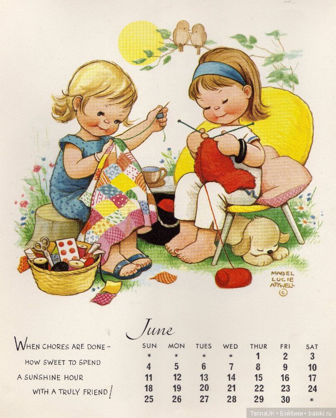 Цикличность времени: календарь от английской художницы Mabel Lucie Attwell (фото 6)