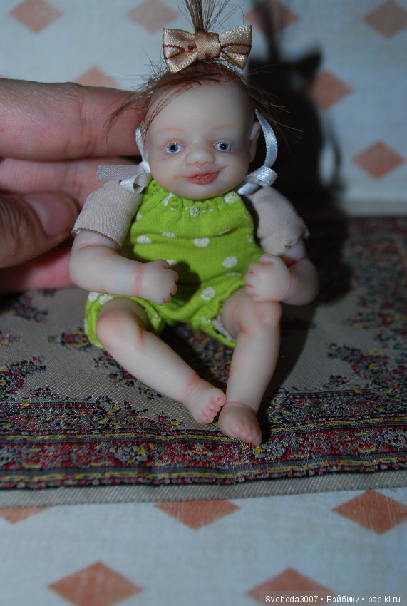 Ксюшенька. Мини кукла — Авторские миниатюрные куклы: лепка