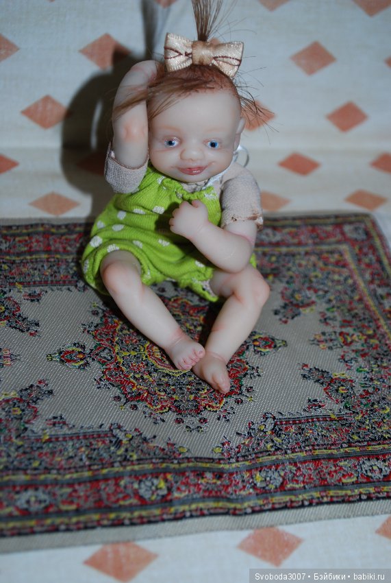 Ксюшенька. Мини кукла — Авторские миниатюрные куклы: лепка (фото 2)