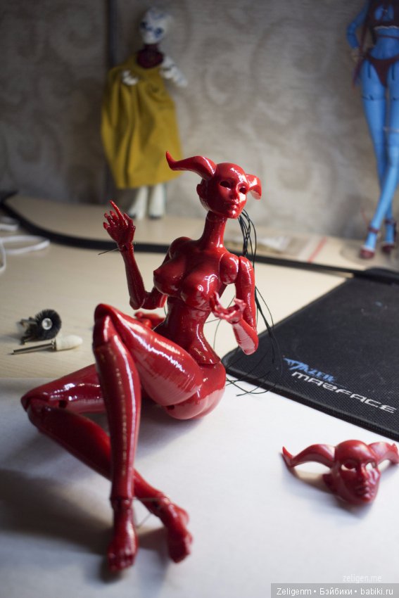 Магма. Тестовая сборка авторской шарнирной куклы