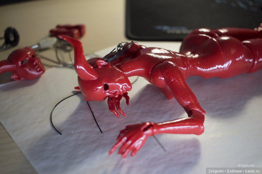 Магма. Тестовая сборка авторской шарнирной куклы