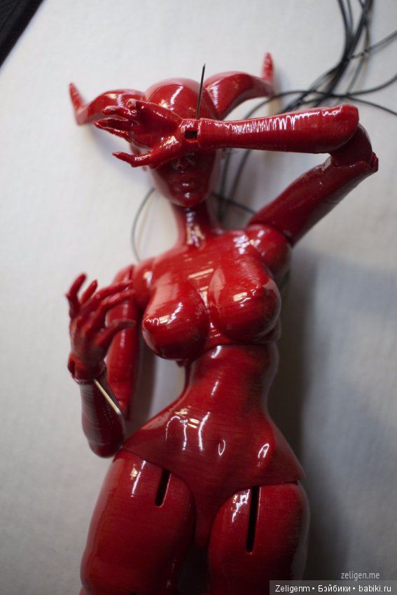 Магма. Тестовая сборка авторской шарнирной куклы (фото 5)