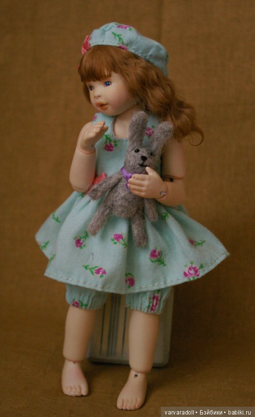 Малышка собирается к новой маме. Авторская шарнирная кукла