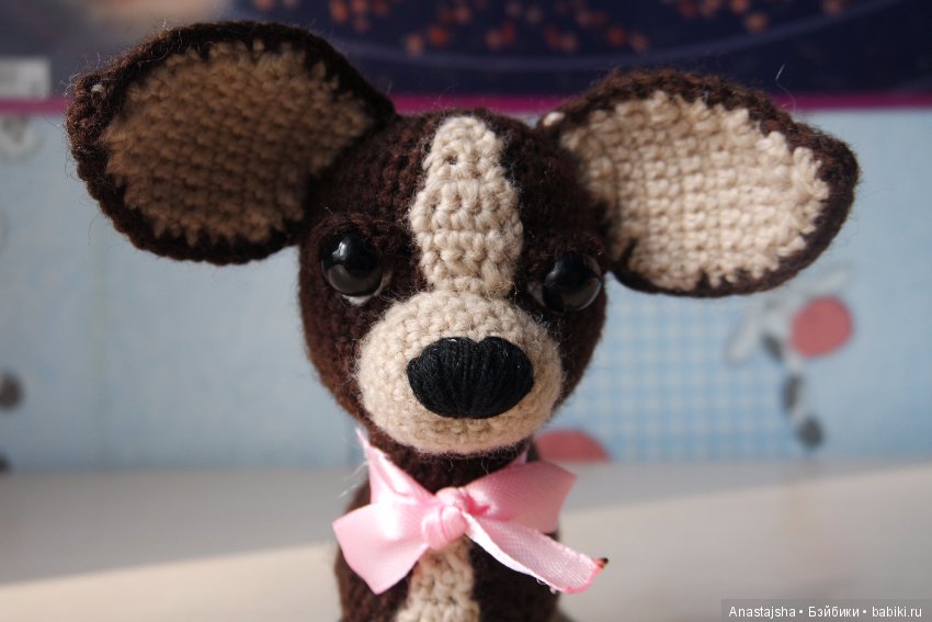 Чихуахуа Бася - игрушка вязанная крючком (фото 5)