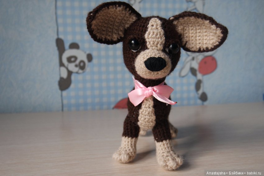 Чихуахуа Бася - игрушка вязанная крючком (фото 2)