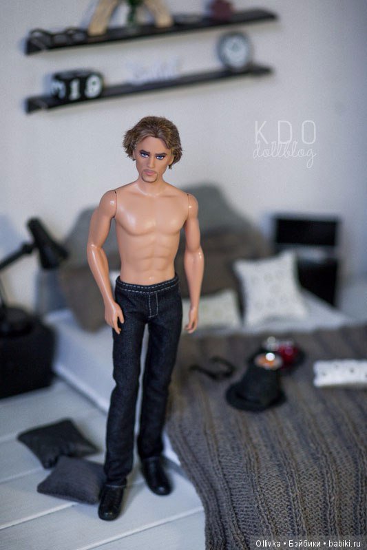 Комплект для кукольной мебели в серых тонах. Из архивного (фото 6)