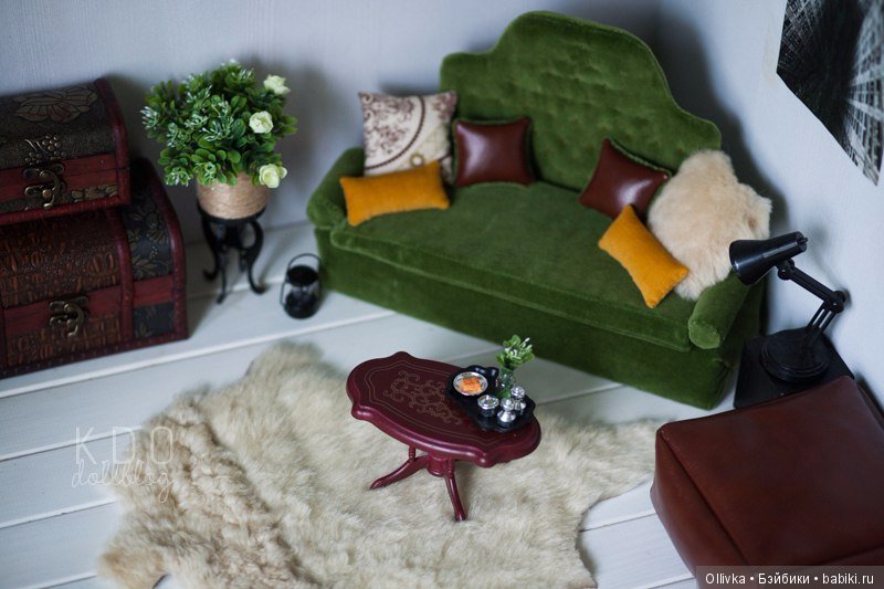 Из архивного. Мой любимый зеленый диван для кукол (фото 5)