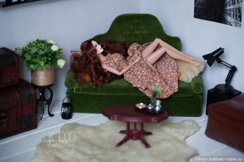 Из архивного. Мой любимый зеленый диван для кукол (фото 7)