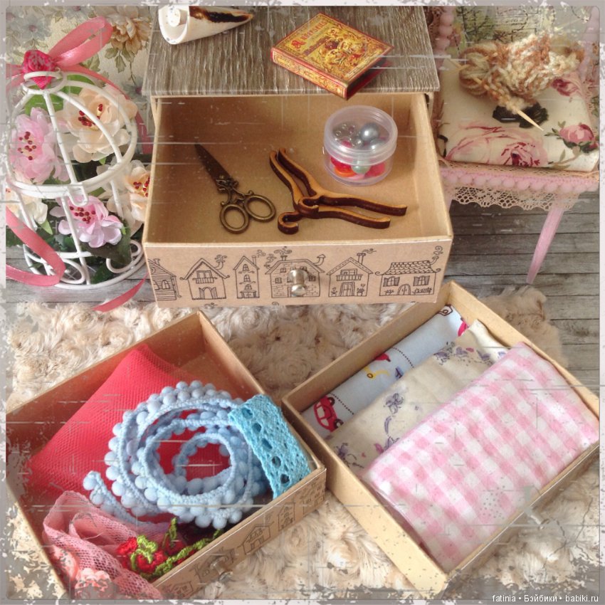 Уголок в романтическом стиле для отдыха и рукоделия. 1:6 (фото 4)