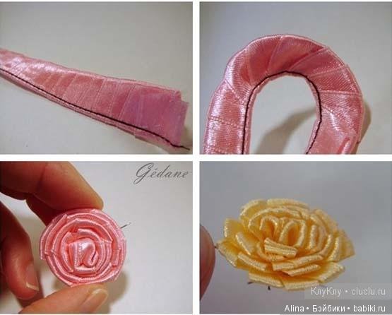 Как сделать цветы из ткани