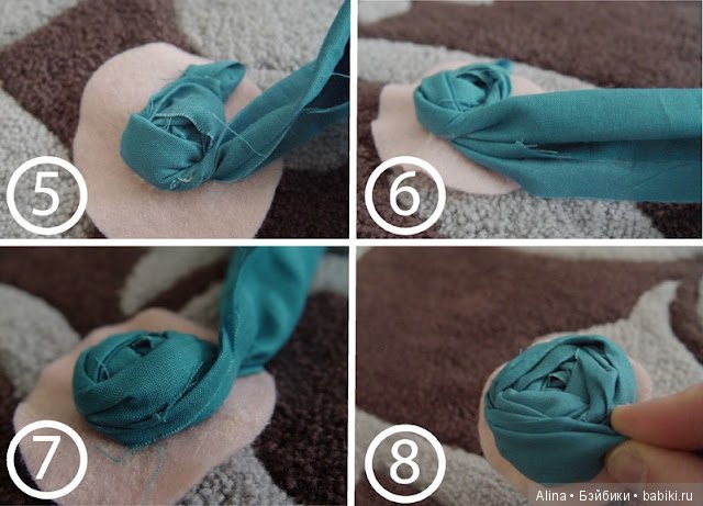 Как сделать цветы из ткани