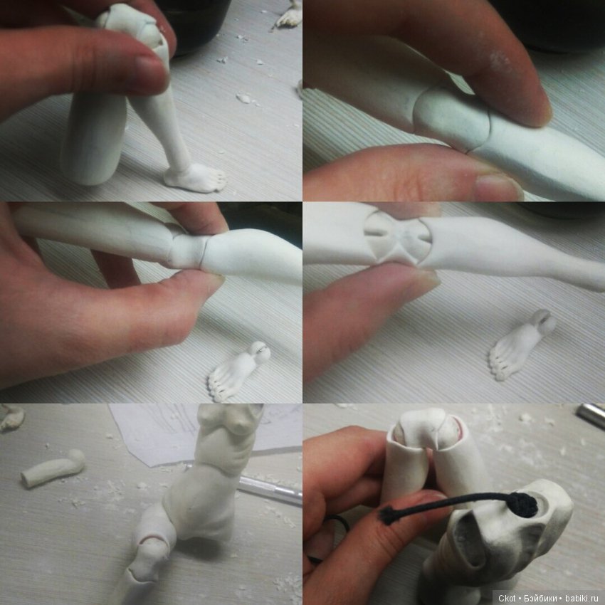 Поэтапка по созданию шарнирной куклы (фото 8)