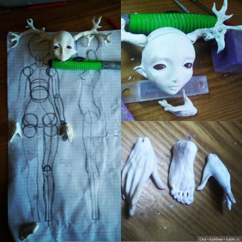 Поэтапка по созданию шарнирной куклы (фото 3)
