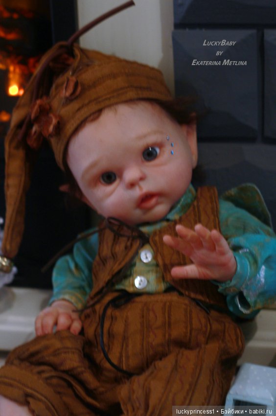 Эльфик мальчик Лука. Кукла реборн, молд Luna by Olga Auer (фото 2)