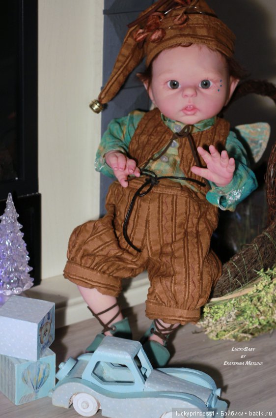 Эльфик мальчик Лука. Кукла реборн, молд Luna by Olga Auer (фото 3)
