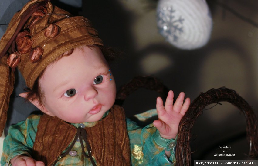 Эльфик мальчик Лука. Кукла реборн, молд Luna by Olga Auer (фото 4)