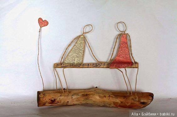 Необычное творчество, человечки из книг и проволоки (фото 4)