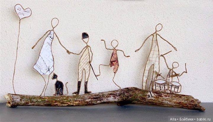 Необычное творчество, человечки из книг и проволоки (фото 5)